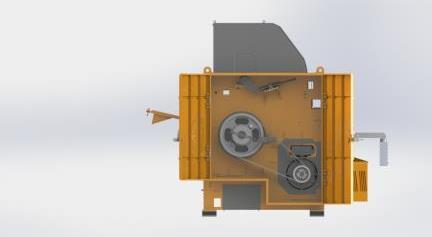 separated drive motor (right side) - Automatic pressure control of the self-adjusting material pusher -