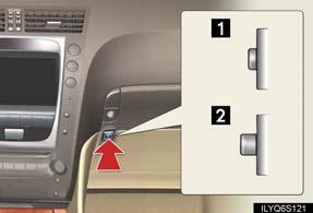 8, 9 To disable the trunk opener, turn OFF the main switch in the glove box.