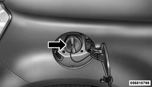 ADDING FUEL Fuel Filler Cap (Gas Cap) The gas cap is located on the passenger side of the vehicle. If the gas cap is lost or damaged, be sure the replacement cap is the correct one for this vehicle.