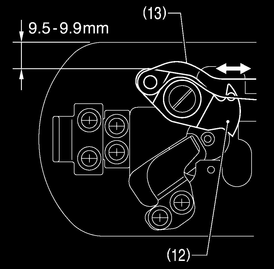 8. ADJUSTMENT 3354B 3353B 3356B 7. Loosen the two screws (9), and then remove the cover (10). 8.
