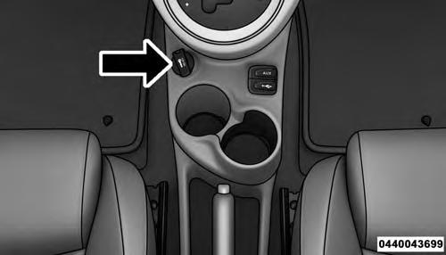 124 UNDERSTANDING THE FEATURES OF YOUR VEHICLE CAUTION! Power Outlet Power is available when the ignition switch is in the ON/RUN or START position.