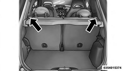 CARGO AREA FEATURES The rear seatbacks have a fold down feature to allow increased cargo capacity.