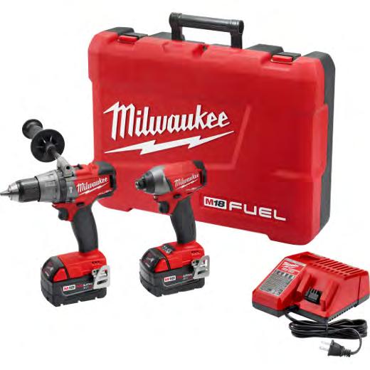 99 M18 XC FUEL 1/2 Drill/Driver Kit POWERSTATE Brushless Motor delivers 1,200 inlbs of Peak Torque and up to 2,000 RPM for Faster Drilling Speeds, REDLINK PLUS Intelligence prevents damage to