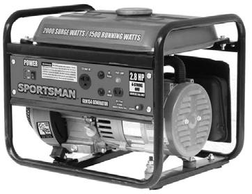 2012-10 GEN154 2000 Surge Watts / 1500 Running Watts PORTABLE GENERATOR INSTRUCTION MANUAL READ ALL INSTRUCTIONS AND WARNINGS BEFORE USING THIS PRODUCT.