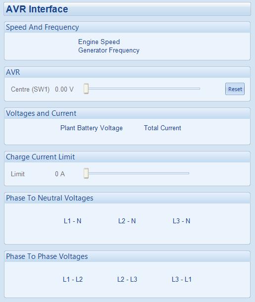 SCADA 5.8.2 AVR INTERFACE NOTE: These settings are not stored in the module configuration. They are stored in a different memory area and not transferred with the configuration.