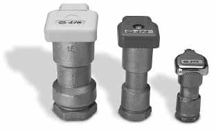 470 Quick Coupler Valves 474-44 473-00 477-00 464-03 Full range of flows from 0 to 100 gallons per minute ¾, 1 and 1½ one- and two-piece single-lug models including ACME thread key connections to