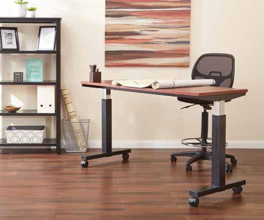 PHAT Tables: Pneumatic Height Adjustable Tables new Urban Walnut (U) shown: HB6025-3 Base with 842T25-C Cherry (C) Espresso (E)