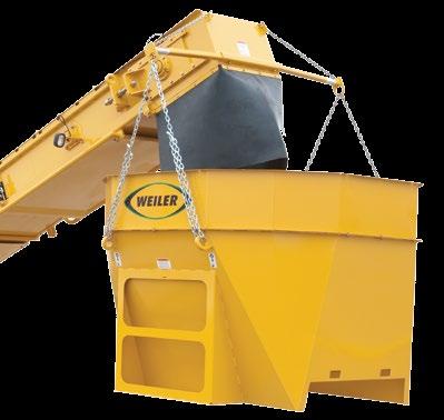 hydraulics are designed to lift the hopper insert; no need to purchase, rent or even haul other equipment to do the job Recommended 11.8 metric ton (13 ton) insert with 4.