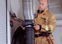 Furthermore the vertical hoses cannot become entangled, important when the alarm sounds.