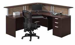Classic laminate series casegoods Reception Solutions Workstation Shown Suite