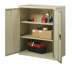 ailable in Black and Putty. A. Storage Cabinet with 4 adjustable shelves Modern Locking recessed Handle.
