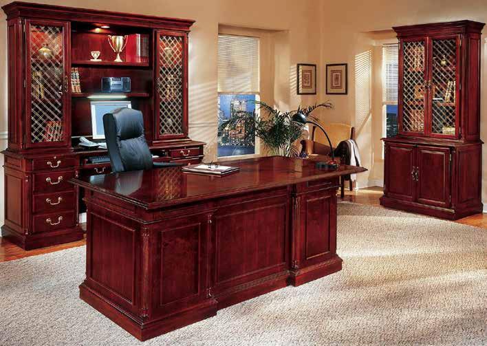 Keswick Collection casegoods G K J E A Veneer tops are detailed with decorative cherry inlay veneer and walnut banding. Keswick is the majestic leader in traditional office environments.