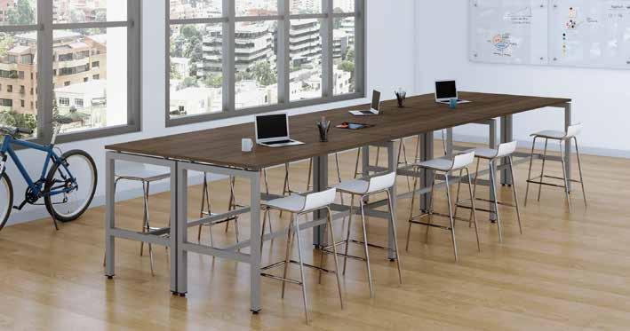 gathering tables Attractive and durable laminate surfaces with PVC DuraEdge detail make these gathering tables perfect for any application. Standard 42 H.