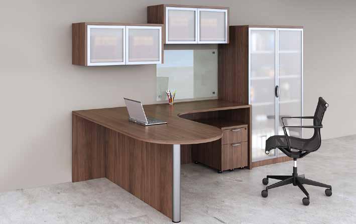 Classic laminate series casegoods Workstation Shown