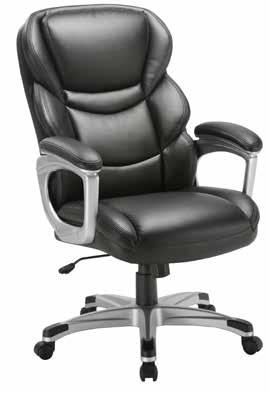 20011 Stocked in Black, Grey and White Bonded Leather. Overall: 22.8 W X 27.5 D X 45.25 48 H Seat: 20.5 W x 17.5 D x 19-22 H List $649 A B C D E Holland Park Mid Back Swivel Chair Model No.