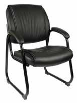 High Back Executive with Arms Model No. 10711 Stocked in Black Bonded Leather.
