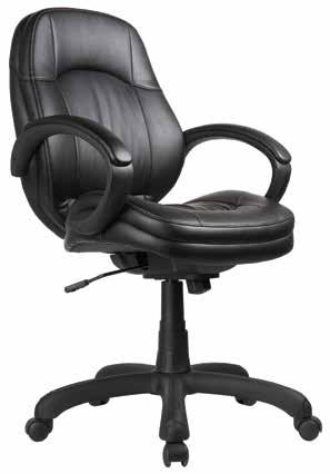 executive seating Presta Series Presta Basic Task Chair Model No. 5021 Stocked in Black, Taupe, and Chocolate Leather-tek vinyl. Overall: 25.25 W x 26 D x 39.5-42.25 H Seat: 20.5 W x 19.75 D x 17.
