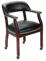 5 H Seat: 22 W x 19.5 D x 25.25 H List: $589 A B C D E Montgomery Series Montgomery Guest Chair Model No. DHS271 Stocked in Black and Oxblood Vinyl with Mahogany Finish.