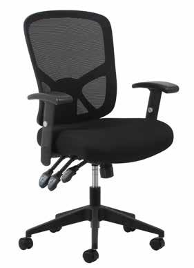 25 D x 17.5-21.25 H List: $319 A B C D E A B C D E seating Color Options Bryant Series Bryant Swivel Mesh Task Chair with Arms Model No. XSL6101 Stocked in Black Mesh with Fabric Seat. Overall: 24.