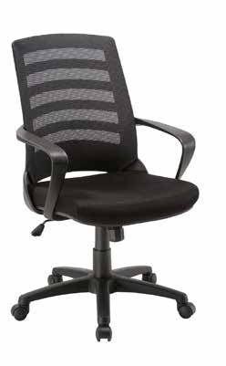 mesh Brady Series Brady Mesh Back Executive High Back Chair Model No. XSL288 Black Mesh Back with Black Fabric Seat.