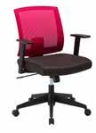 7621A BLK Stocked in Black Fabric Seat with Black Mesh Back. Pneumatic Seat Height Adjustment.