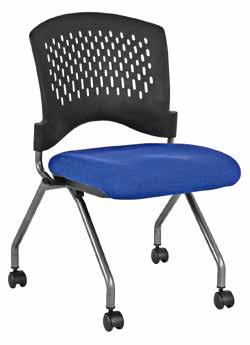 8094B Stocked in Black Mesh Back with Black Fabric Seat only, on a Black Frame. Overall: 24 W x 23 D x 37 H Seat: 18.5 W x 17 D x 19.25 H List: $419 Cool Mesh Pro Nesting Guest Chair Model No.