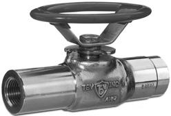chemical plant requirements. The TBV Series 6500 valve features all-welded, tamper-proof construction, an internal blowout-proof stem, and an oval safety handle to prevent accidental operation.