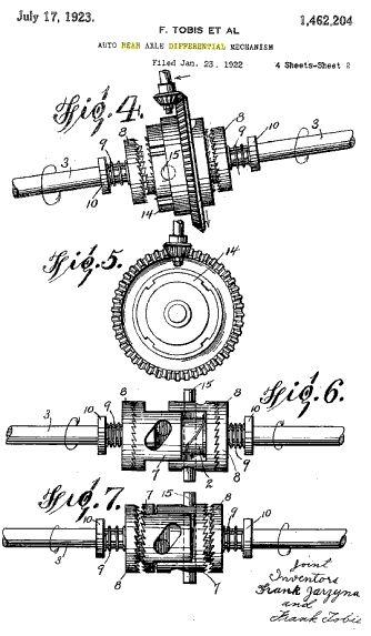 Figure 1.2 United States Patent No. 1462204 Treadle When looking for systems to power the wheelchair, a treadle was another idea that came to mind. The best treadle design encountered was Patent No.