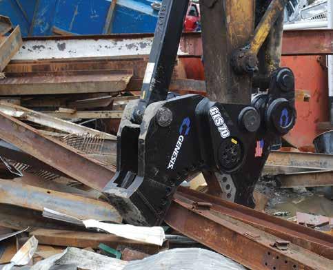 GLS GENESIS LINKAGE SHEAR GLS APPLICATIONS Scrap Processing C&D Processing Concrete Recycling GLS FEATURES Four-way indexable guide blades, razor blade and primary blades provide four useable cutting
