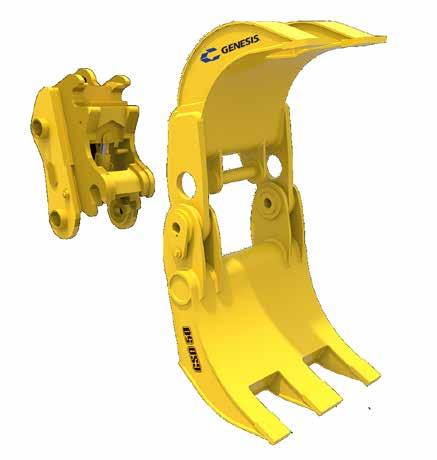 GENESIS SEVERE-DUTY GRAPPLE COUPLER C SERIES GSD C Coupler not included GSD C FEATURES The C Series is specifically designed to provide optimal performance with a quick coupler Replaceable tine tips