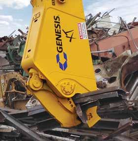 GENESIS MOBILE SHEAR GXT GXT FEATURES 8 9 GXT APPLICATIONS Scrap Processing All the power in a shorter, lighter shear with a center of gravity closer to the excavator.