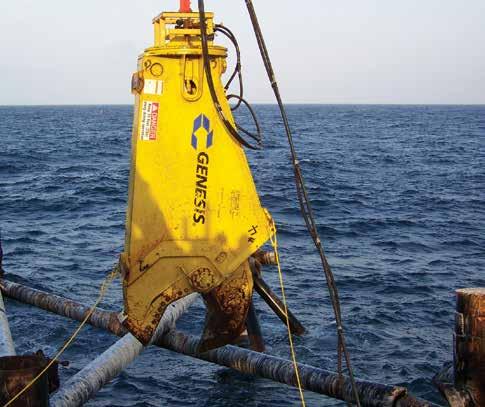 GENESIS SUBSEA SHEAR GSS GSS APPLICATIONS Offshore Platform Decommissioning Offshore Pipeline and Piling Cutting Underwater Steel Cutting Cable Hung Operated by Subsea Power Pack or from Surface