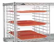 SUPER ERECTA SHELVING ACCESSORIES Tray Slides 10.04 Free up shelves for more efficient use of space. Available in chrome and Metroseal 3 finish. 22 3 /4" H. (578mm).