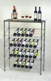 SPARKLING, WINE & BOTTLE DISPLAYS & STORAGE Slanted Wine Shelf ~ Bottle is