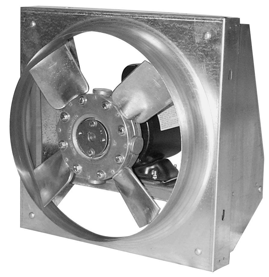 Size and Performance Direct drive sizes 14" to 48" Belt driven sizes 21" to 60" Static pressures to 1" w.g.