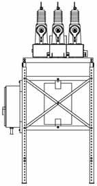 Single-/Three-Phase Vacuum Recloser Typical Substation Adjustable Frame-Mount Installation Reclosers 22"± 1 8" (559±3mm) 48"± 1 8" (1219±3mm) Lift Switch Here, 2 Holes through 2 Plates 196" (4,978mm)