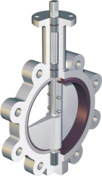 SERIES E RESILIENT SET UTTERFLY VLVE Stem is flatted Double D design for 2 in. - 12 in. (50 mm - 300 mm) valves.