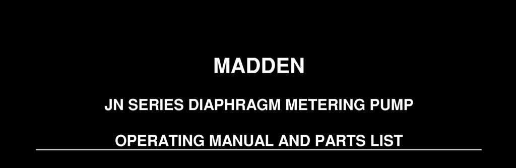 MADDEN Manufacturing, Inc. P.O.