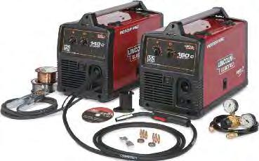 Easy to Set 5 position tap voltage control and continuous full-range wire feed speed control help you dial in your application. MIG weld 24 gauge up to 10 gauge with the SP-140T or 3/16 in. (4.