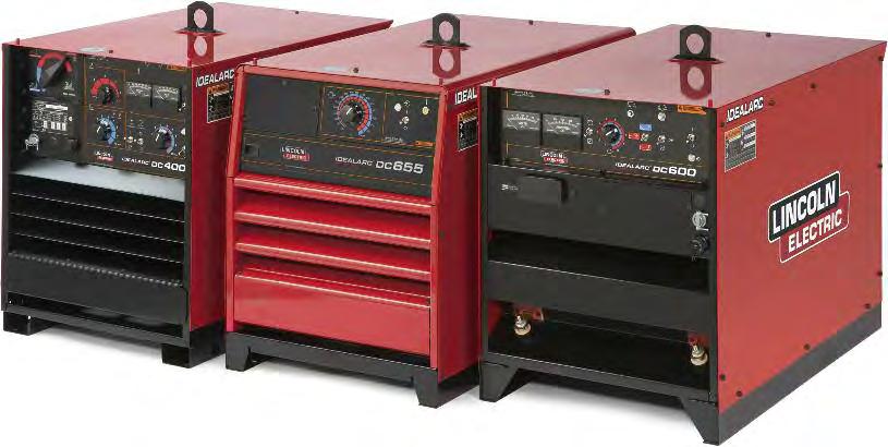 MULTI-PROCESS WELDERS Idealarc Industrial DC Multi-Process Welders DC-400, DC-600, DC-655 Rugged construction, simple controls and a 100% duty cycle output rating make these machines a sound