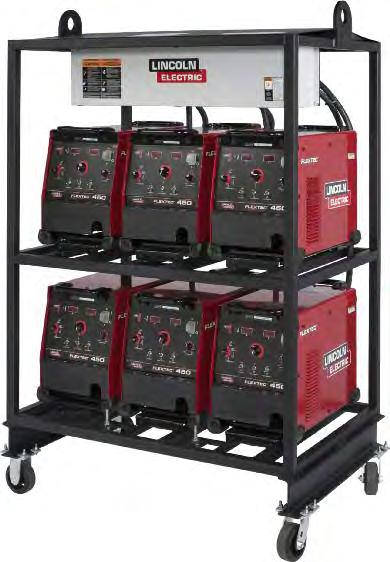 Inverter Racks Featuring Invertec V275-S, V350-PRO, Power Wave S350, or the Flextec 450 and 650 Power Sources Lincoln Electric s rack systems are ideal for grouping several inverter power sources in