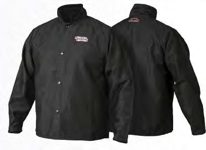 Shadow Grain Leather-Sleeved Jacket Choose our full grain leather sleeve model with a flame retardant 100% cotton chest for added comfort and dexterity when MIG or stick welding.
