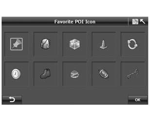 9 Address Book Edit Picture 10 POI Icon Selection P10 touch "Add" to enter "Search Menu" to search/add address/poi to Address Book. touch "Delete" to delete one record in Address Book.