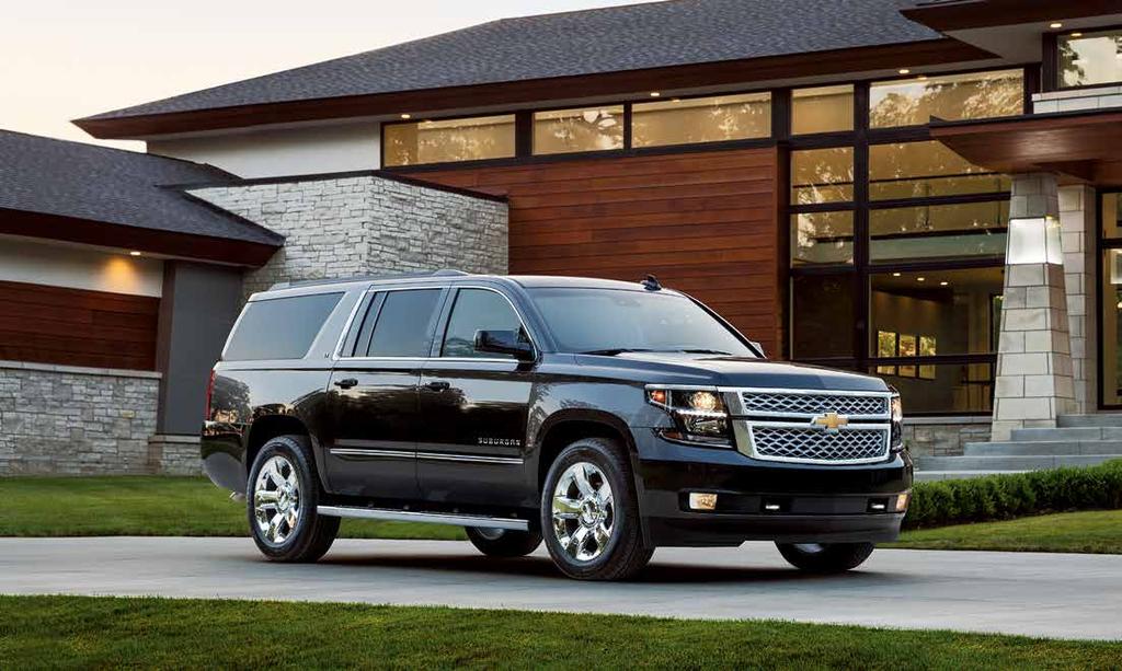EXTERIOR DESIGN Suburban LT in Tungsten Metallic with available Signature Package. SIGNATURE STARTS WITH STYLE. Every feature of the available Signature Package elevates LT.