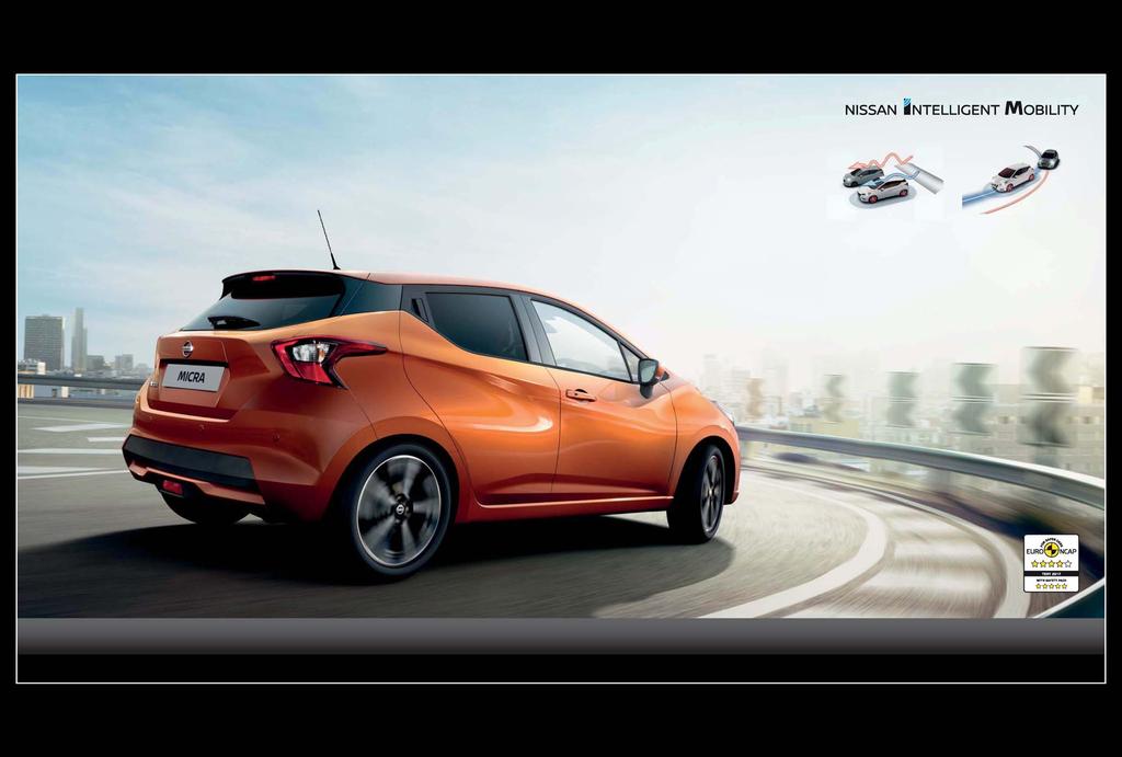 NISSAN INTELLIGENT DRIVING NEW MICRA, QUIETLY MAKING YOU A BETTER DRIVER. Agile and responsive, NEW MICRA S driving dynamics give you a better feel for the road.