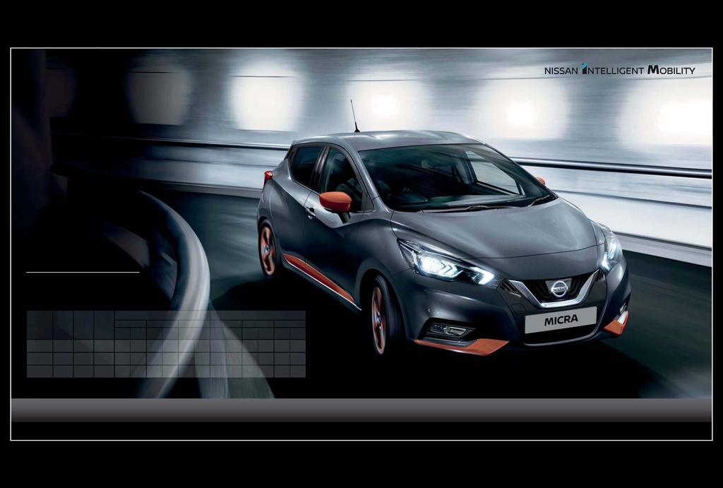NISSAN INTELLIGENT POWER CATCH ME IF YOU CAN Put your foot down and enjoy the NEW MICRA s aerodynamic performance, best-in-class drag coefficient, through its choice of downsized responsive and fuel