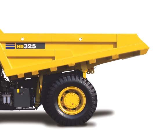 OFF-HIGHWAY TRUCK HD325-7 GROSS HORSEPOWER 386 kw 518 HP @ 2000 rpm NET HORSEPOWER 371 kw 498 HP @ 2000 rpm Operator Environment Wide, spacious cab with excellent visibility Ergonomically designed