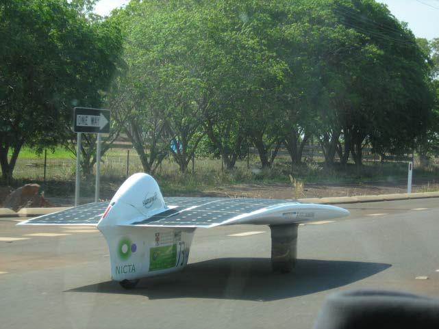Solar Cars Solar cars have been built mostly for races such as the World solar challenge from Darwin to Adelaide.