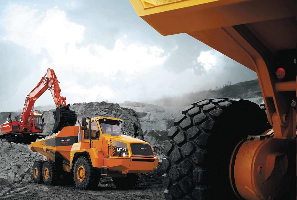 ADT RANGE 3 THE NEXT GENERATION OF ARTICULATED DUMP TRUCKS OFFERS RELIABLE MACHINERY FOR CHALLENGING CONDITIONS DOOSAN MOXY strives to be a pioneer in the field of product development and performance.