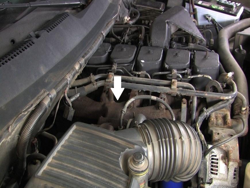 Section Two: Exhaust Temperature Probe Installation 1. Locate the exhaust manifold.